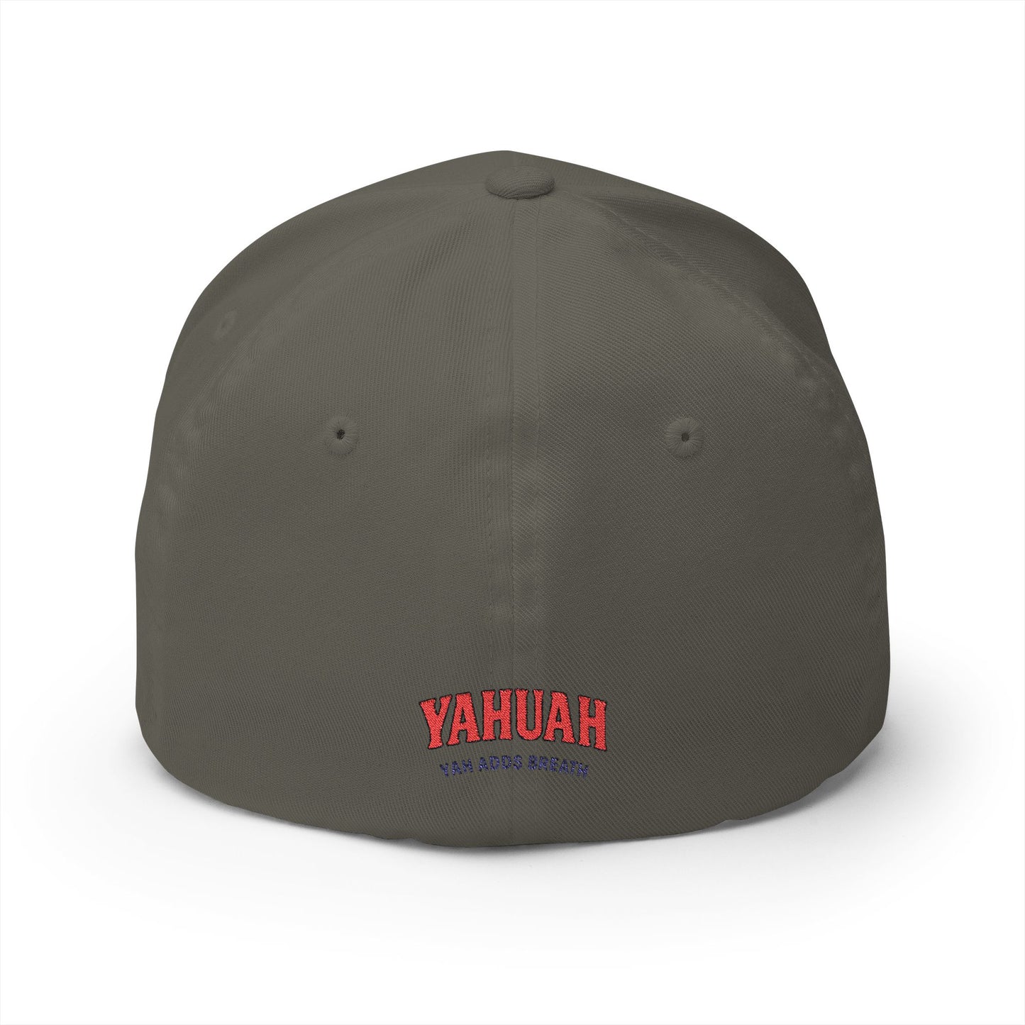 Embroidered Cap - Sacred Name YAHUAH in Red and Black