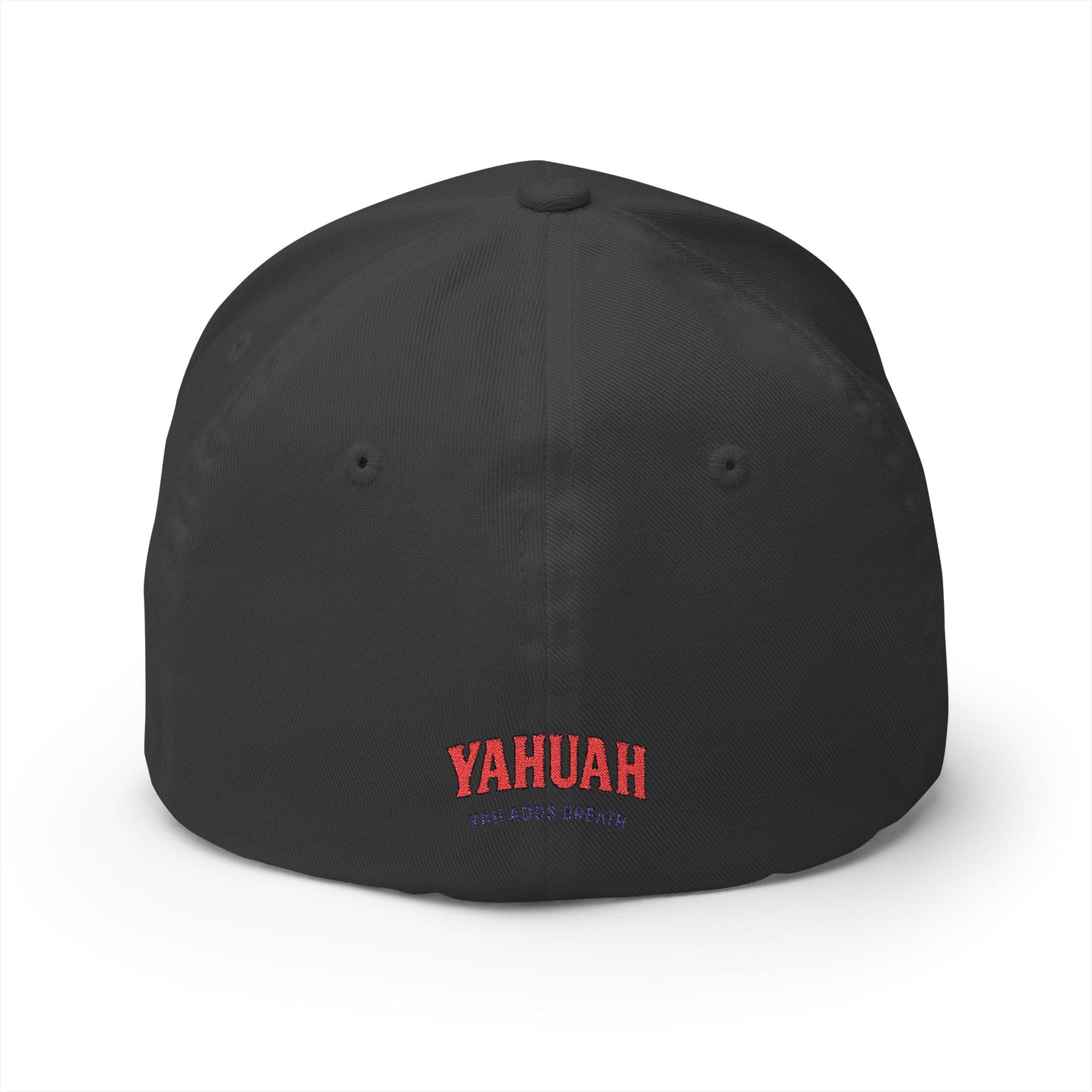 Embroidered Cap - Sacred Name YAHUAH in Red and Black