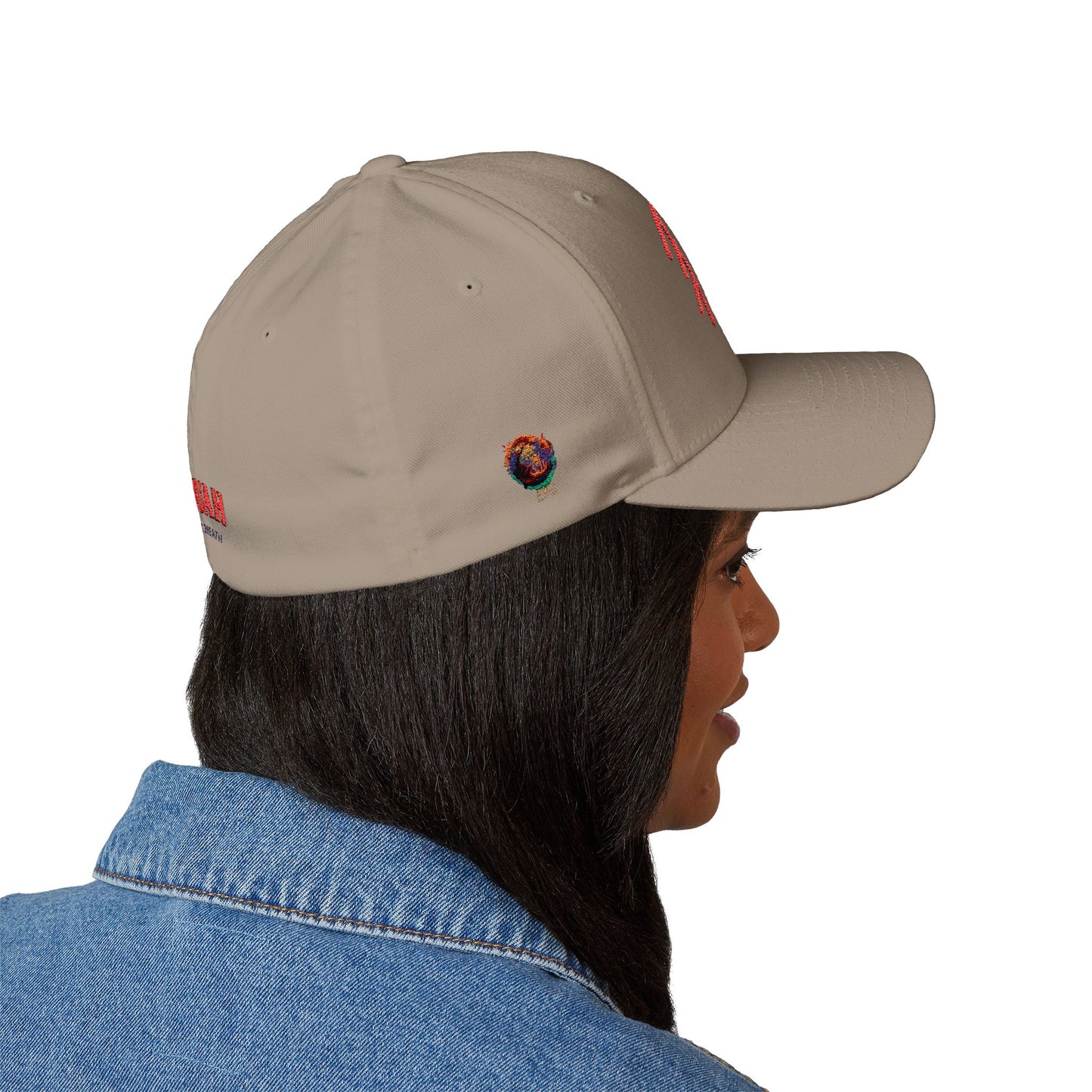 Embroidered Cap - Sacred Name YAHUAH in Red and Black