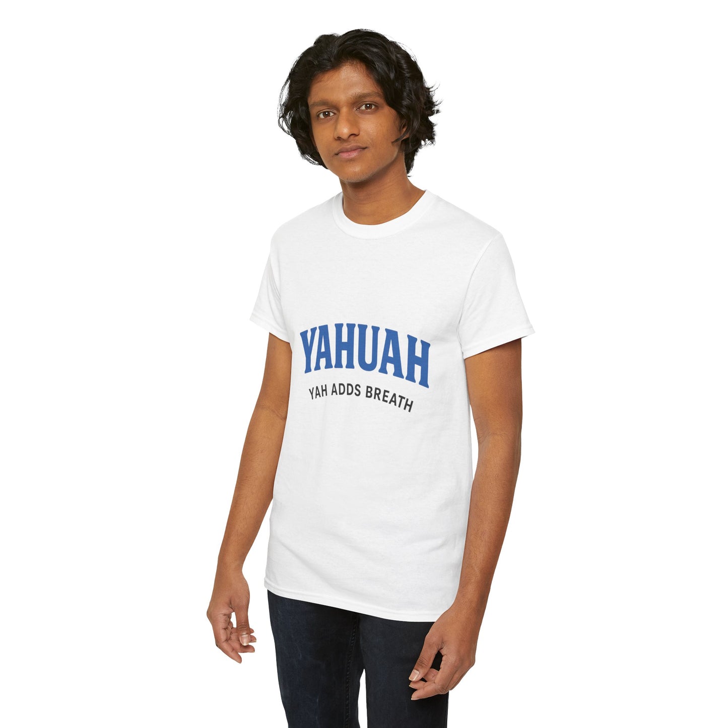 YAHUAH Heavy Cotton Tee - Unisex Spiritual Breath Design