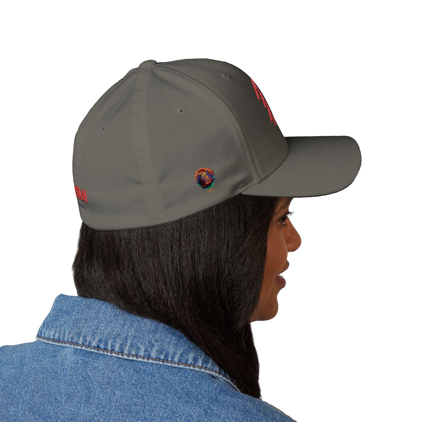 Embroidered Cap - Sacred Name YAHUAH in Red and Black