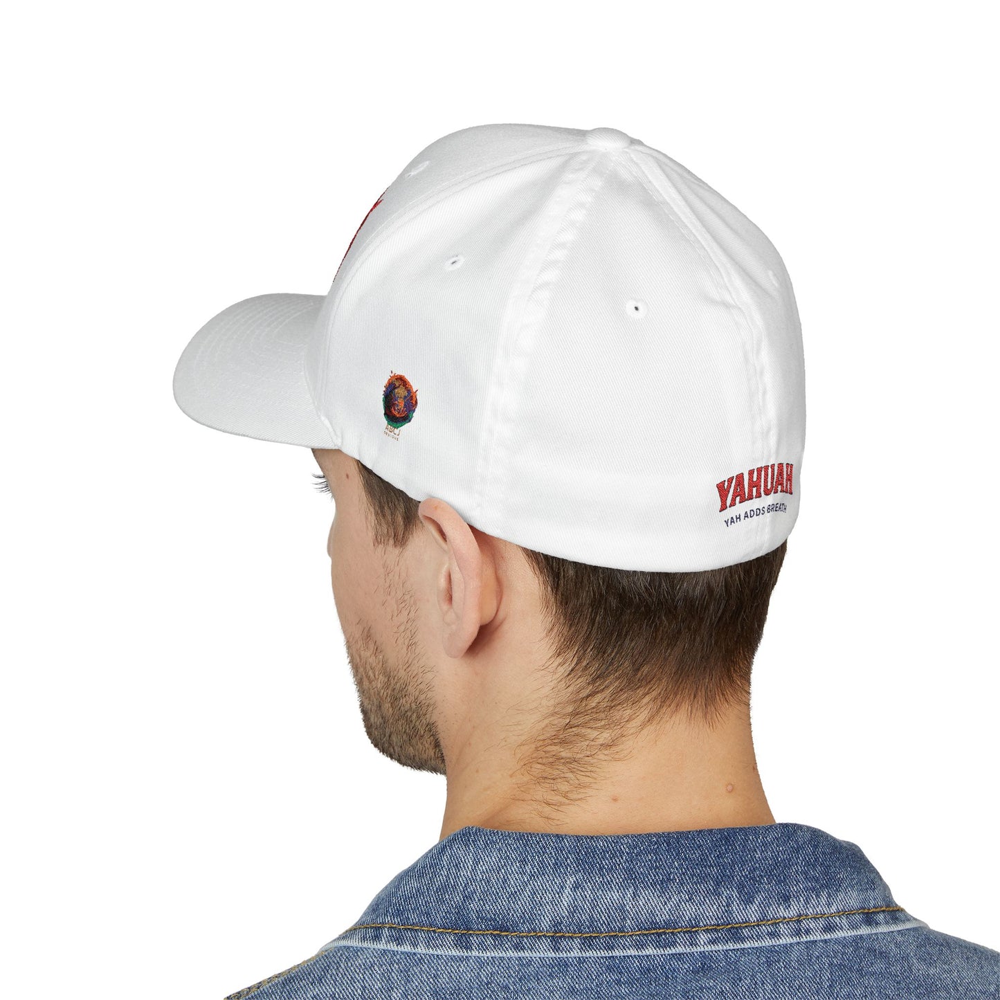 Embroidered Cap - Sacred Name YAHUAH in Red and Black