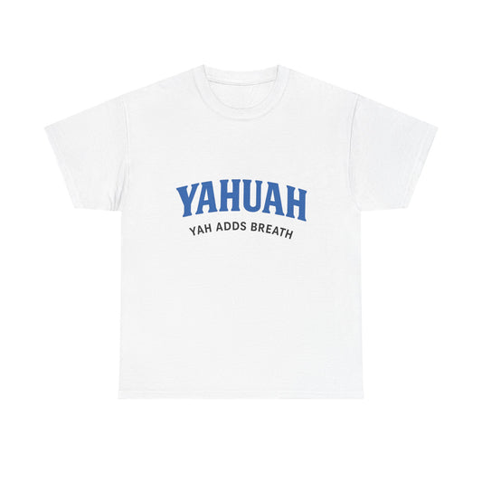 YAHUAH Heavy Cotton Tee - Unisex Spiritual Breath Design